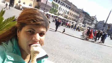 Primeiro gelatto em Roma